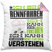 Rennfahrer Geschenk Kaffee-Kissen mit Füllung 40x40 Geschenkidee für Rennfahrer Ich Bin Rennfahrer Ich Kann Es Dir Erklären Jedoch Nicht Für Dich Verstehen Spruch Lustig (Grau) Rosa Trendation