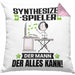 Synthesizer-Spieler Kissen mit Füllung 40x40 Geschenk für Synthesizer-Spieler Der Mann Der Alles Kann Geschenkidee zum Geburtstag (Grau) Rosa Trendation