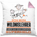 Wildnislehrer Geschenk Kissen mit Füllung 40x40 Ich Bin Wildnislehrer Aber Sag Doch Einfach Superheld Lustige Geschenkdiee für Wildnislehrer (Grau) Rosa Trendation