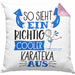 Karateka Kissen mit Füllung 40x40 Geschenk So Sieht Ein RIchtig Cooler Karateka Aus Geschenkidee Lustiger Spruch Geburtstag Karate (Grau) Rosa Trendation