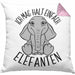 Elefant Kissen mit Füllung 40x40 Geschenk Für Elefanten-Liebhaber Geschenkidee Ich Mag Halt Einfach Elefanten (Grau) Rosa Trendation