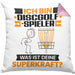 Discgolf-Spieler Kissen mit Füllung 40x40 Geschenk für Discgolf-Spieler Geburtstag Lustiger Spruch Was Ist Deine Superkraft (Grau) Rosa Trendation