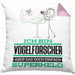 Vogelforscher Geschenk Kissen mit Füllung 40x40 Ich Bin Vogelforscher Aber Sag Doch Einfach Superheld Lustige Geschenkdiee für Vogelforscher (Grau) Rosa Trendation