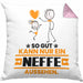 Neffe Geschenk Kissen mit Füllung 40x40 So Gut Kann Nur Ein Neffe Aussehen Geschenkidee (Grau) Rosa Trendation