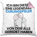 Curlingspieler Geschenk Kissen mit Füllung 40x40 Lustige Geschenkidee Geburtstag für Curlingspieler Ich Bin Dieser Legendäre Curlingspieler Von Dem Alle Geredet Haben (Grau) Rosa Trendation
