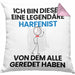 Harfenist Geschenk Kissen mit Füllung 40x40 Lustige Geschenkidee Geburtstag für Harfenist Ich Bin Dieser Legendäre Harfenist Von Dem Alle Geredet Haben (Grau) Rosa Trendation
