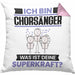 Chorsänger Kissen mit Füllung 40x40 Geschenk für Chorsänger Geburtstag Lustiger Spruch Was Ist Deine Superkraft (Grau) Rosa Trendation