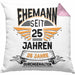 Ehemann Seit 25 Jahre Hochzeitstag Geschenk Lustiger Spruch Bester Ehemann JubiläumKissen mit Füllung 40x40 (Grau) Rosa Trendation