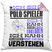 Polo-Spieler Geschenk Kaffee-Kissen mit Füllung 40x40 Geschenkidee für Polo-Spieler Ich Bin Polo-Spieler Ich Kann Es Dir Erklären Jedoch Nicht Für Dich Verstehen Spruch Lustig (Grau) Rosa Trendation