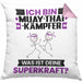 Muay-Thai-Kämpfer Kissen mit Füllung 40x40 Geschenk für Muay-Thai-Kämpfer Geburtstag Lustiger Spruch Was Ist Deine Superkraft (Grau) Rosa Trendation