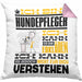 Hundepfleger Geschenk Kaffee-Kissen mit Füllung 40x40 Geschenkidee für Hundepfleger Ich Bin Hundepfleger Ich Kann Es Dir Erklären Jedoch Nicht Für Dich Verstehen Spruch Lustig (Grau) Rosa Trendation