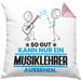 Musiklehrer Geschenk Kissen mit Füllung 40x40 So Gut Kann Nur Ein Musiklehrer Aussehen Geschenkidee (Grau) Rosa Trendation