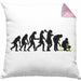 Gärtner Evolution Kissen mit Füllung 40x40 mit Spruch Garten Hobbygärtner Gärtner Geschenk Lustig Gärtnerin Geschenkidee (Grau) Rosa Trendation