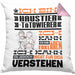 Haustier-Tätowierer Geschenk Kaffee-Kissen mit Füllung 40x40 Geschenkidee für Haustier-Tätowierer Ich Bin Haustier-Tätowierer Ich Kann Es Dir Erklären Jedoch Nicht Für Dich Verstehen Spruch Lustig (Grau) Rosa Trendation