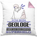 Geologe Geschenk Kissen mit Füllung 40x40 Ich Bin Geologe Aber Sag Doch Einfach Superheld Lustige Geschenkdiee für Geologe (Grau) Rosa Trendation