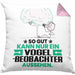 Vogelbeobachter Geschenk Kissen mit Füllung 40x40 So Gut Kann Nur Ein Vogelbeobachter Aussehen Geschenkidee (Grau) Rosa Trendation