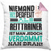 Reittrainer Geschenk Kissen mit Füllung 40x40 Lustige Geschenkidee für Reittrainer Geburtstag Niemand Ist Perfekt Aber Als Reittrainer Ist Man Nah Dran (Grau) Rosa Trendation
