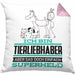Tierwohlhaber Geschenk Kissen mit Füllung 40x40 Ich Bin Tierwohlhaber Aber Sag Doch Einfach Superheld Lustige Geschenkdiee für Tierwohlhaber (Grau) Rosa Trendation