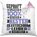 Gleitschirmlehrer Geschenk Lustiger Spruch für Gleitschirmlehrer Geschenkidee Bester Gleitschirmlehrer Der WeltKissen mit Füllung 40x40 (Grau) Rosa Trendation