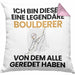 Boulderer Geschenk Kissen mit Füllung 40x40 Lustige Geschenkidee Geburtstag für Boulderer Ich Bin Dieser Legendäre Boulderer Von Dem Alle Geredet Haben (Grau) Rosa Trendation