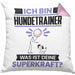 Hundetrainer Kissen mit Füllung 40x40 Geschenk für Hundetrainer Geburtstag Lustiger Spruch Was Ist Deine Superkraft (Grau) Rosa Trendation