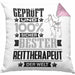 Reittherapeut Geschenk Lustiger Spruch für Reittherapeut Geschenkidee Bester Reittherapeut Der WeltKissen mit Füllung 40x40 (Grau) Rosa Trendation