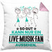 Live-Musik-Fan Geschenk Kissen mit Füllung 40x40 So Gut Kann Nur Ein Live-Musik-Fan Aussehen Geschenkidee (Grau) Rosa Trendation