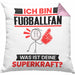 Fußballfan Kissen mit Füllung 40x40 Geschenk für Fußballfan Geburtstag Lustiger Spruch Was Ist Deine Superkraft (Grau) Rosa Trendation