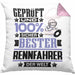 Rennfahrer Geschenk Lustiger Spruch für Rennfahrer Geschenkidee Bester Rennfahrer Der WeltKissen mit Füllung 40x40 (Grau) Rosa Trendation