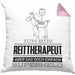 Reittherapeut Geschenk Kissen mit Füllung 40x40 Ich Bin Reittherapeut Aber Sag Doch Einfach Superheld Lustige Geschenkdiee für Reittherapeut (Grau) Rosa Trendation