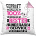 Hundegassi-Service Geschenk Lustiger Spruch für Hundegassi-Service Geschenkidee Bester Hundegassi-Service Der WeltKissen mit Füllung 40x40 (Grau) Rosa Trendation