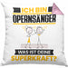 Opernsänger Kissen mit Füllung 40x40 Geschenk für Opernsänger Geburtstag Lustiger Spruch Was Ist Deine Superkraft (Grau) Rosa Trendation