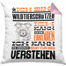 Wildtierschützer Geschenk Kaffee-Kissen mit Füllung 40x40 Geschenkidee für Wildtierschützer Ich Bin Wildtierschützer Ich Kann Es Dir Erklären Jedoch Nicht Für Dich Verstehen Spruch Lustig (Grau) Rosa Trendation