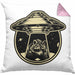 Waschbär Geschenk Kissen mit Füllung 40x40 Ufo Alien Waschbär-Liebhaber Geschenkdidee (Grau) Rosa Trendation