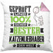 Katzenliebhaber Geschenk Lustiger Spruch für Katzenliebhaber Geschenkidee Bester Katzenliebhaber Der WeltKissen mit Füllung 40x40 (Grau) Rosa Trendation