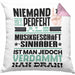 Musikgeschäftsinhaber Geschenk Kissen mit Füllung 40x40 Lustige Geschenkidee für Musikgeschäftsinhaber Geburtstag Niemand Ist Perfekt Aber Als Musikgeschäftsinhaber Ist Man Nah Dran (Grau) Rosa Trendation