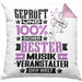 Musikveranstalter Geschenk Lustiger Spruch für Musikveranstalter Geschenkidee Bester Musikveranstalter Der WeltKissen mit Füllung 40x40 (Grau) Rosa Trendation
