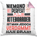 Kiteboarder Geschenk Kissen mit Füllung 40x40 Lustige Geschenkidee für Kiteboarder Geburtstag Niemand Ist Perfekt Aber Als Kiteboarder Ist Man Nah Dran (Grau) Rosa Trendation