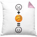 Basketball Kissen mit Füllung 40x40 Geschenk für Basketball-Spieler Geburtstag Lustige Geschenkidee :( + Basketball = :) (Grau) Rosa Trendation
