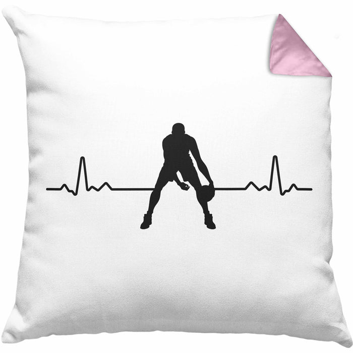 Basketball Kissen mit Füllung 40x40 Geschenk Basketballspieler Coach Trainer Geschenkidee Lustige Kissen mit Füllung 40x40 Basketballer Jungs Jungen (Grau) Rosa Trendation