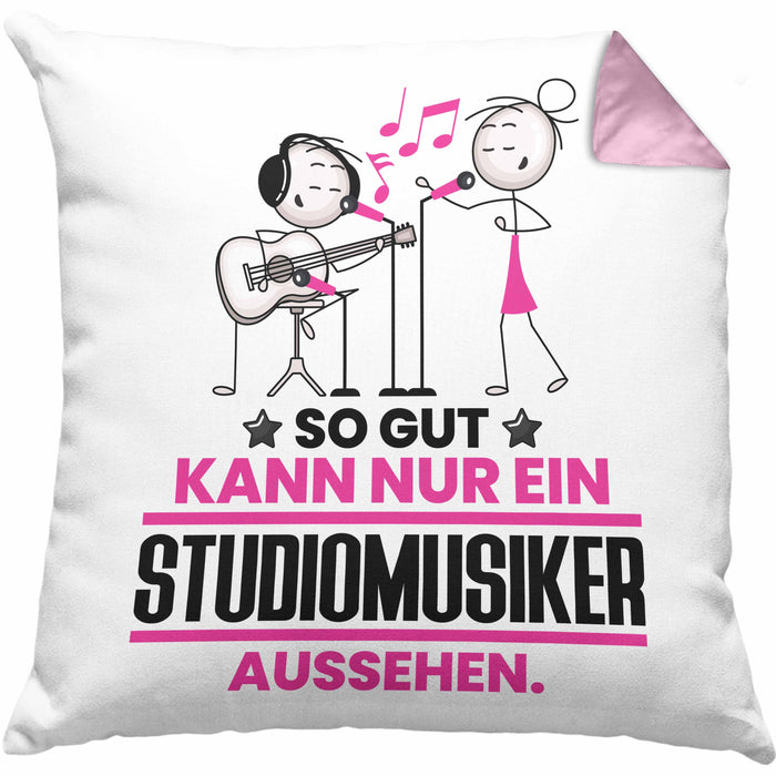 Studiomusiker Geschenk Kissen mit Füllung 40x40 So Gut Kann Nur Ein Studiomusiker Aussehen Geschenkidee (Grau) Rosa Trendation