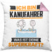 Kanufahrer Kissen mit Füllung 40x40 Geschenk für Kanufahrer Geburtstag Lustiger Spruch Was Ist Deine Superkraft (Grau) Rosa Trendation