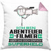 Abenteuerfilmer Geschenk Kissen mit Füllung 40x40 Ich Bin Abenteuerfilmer Aber Sag Doch Einfach Superheld Lustige Geschenkdiee für Abenteuerfilmer (Grau) Rosa Trendation