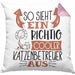 Katzenbetreuer Kissen mit Füllung 40x40 So Sieht Ein Richtig Cooler Katzenbetreuer Aus Geschenk Lustiger Spruch Geschenkidee (Grau) Rosa Trendation