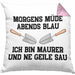 Maurer Kissen mit Füllung 40x40 Geschenk Mit Spruch Maurer Geschenkidee Lustig Männer (Grau) Rosa Trendation