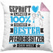 Pferdebesitzer Geschenk Lustiger Spruch für Pferdebesitzer Geschenkidee Bester Pferdebesitzer Der WeltKissen mit Füllung 40x40 (Grau) Rosa Trendation