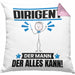 Dirigent Kissen mit Füllung 40x40 Geschenk für Dirigent Der Mann Der Alles Kann Geschenkidee zum Geburtstag (Grau) Rosa Trendation