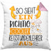 Reitstundenlehrer Kissen mit Füllung 40x40 So Sieht Ein Richtig Cooler Reitstundenlehrer Aus Geschenk Lustiger Spruch Geschenkidee (Grau) Rosa Trendation