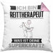 Reittherapeut Kissen mit Füllung 40x40 Geschenk für Reittherapeut Geburtstag Lustiger Spruch Was Ist Deine Superkraft (Grau) Rosa Trendation