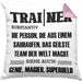 Trainer Kissen mit Füllung 40x40 Geschenk Bester Coach Geschenkidee Spruch (Grau) Rosa Trendation
